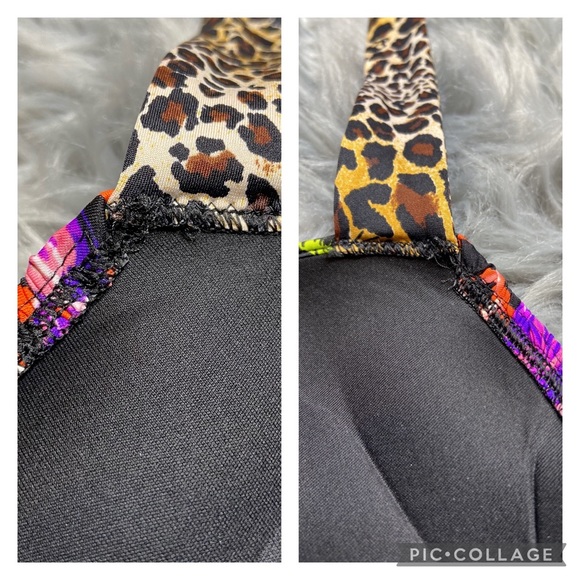 RARE Victoria’s Secret Leopard and Skull Very Sexy Print Bombshell Bikini Top - Picture 14 of 16